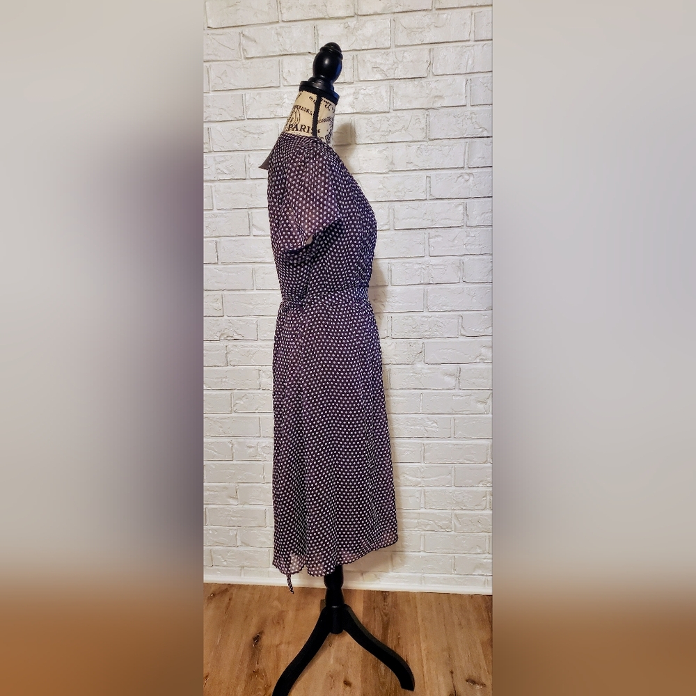 NWT JBS women plum polka dot midi dress size 14 W - Picture 9 of 11